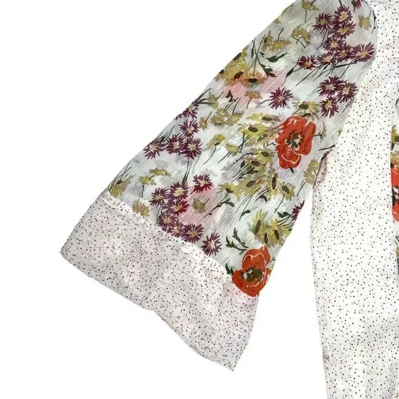 Jovovich Hawk for Target Floral Mini Dress Women's Small Multicolor Ruffle Hem - Picture 8 of 12